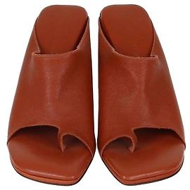 Bottega Veneta Brick Leder-Zehenschlappen
