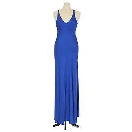 L'agence Abito slip senza maniche con scollo a V Blue Viscose