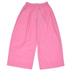 Autre Marque Fendi Kids weite Hose aus rosa Baumwollmischung mit FF-Elastikbund