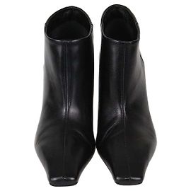 Céline Celine Stiefeletten aus schwarzem Leder mit transparentem Spike-Absatz