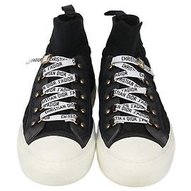 Sneakers alte Walk 'N' Dior in tessuto tecnico Cannage nero Christian Dior
