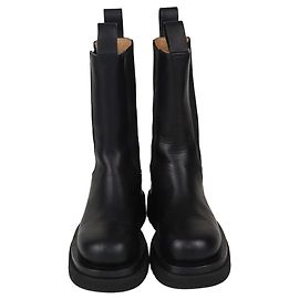 Botas Chelsea de suela track en cuero negro Bottega Veneta