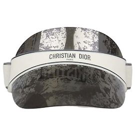 Christian Dior DiorClub V1U Visor Toile de Jouy Verspiegelt Weiß/Grau