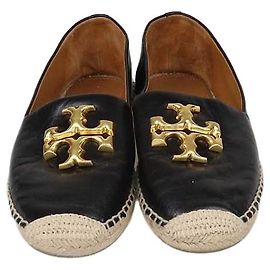 Tory Burch Espadrillas Basse con Zeppa Ines in Pelle Nera