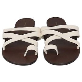 Sandali bassi Kris in pelle White/Brown The Row