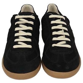 Maison Martin Margiela Replica Low Top Sneaker aus schwarzem Wildleder