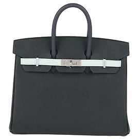 Hermès Borsa Birkin 25 Hermes in pelle Epsom Tricolor con hardware Palladium