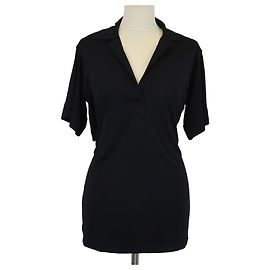 Hermès Hermes Kurzarm-Top aus schwarzer Viskose, cropped