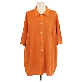 Polo a maniche corte Louis Vuitton Orange Monogram Pointelle