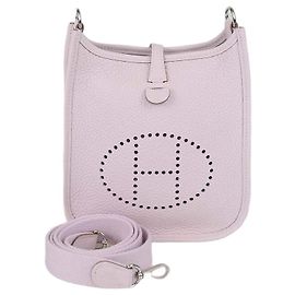 Hermès Hermes Evelyne TPM Tasche aus Clemence Leder Mauve Pale