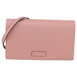 Borsa a tracolla portafoglio in pelle Microguccissima Gucci Old Rose