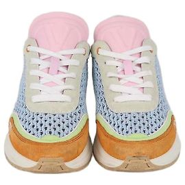 Zapatillas de cordones Valentino en piel y tejido mesh multicolor