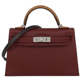 Hermès Rouge H, pelle Epsom Gold Mini Kelly Sellier II Bag