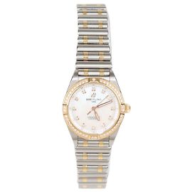 Breitling Chronomat Uhr 28 mm aus Edelstahl und 18K Roségold, weißes Perlmutt und Diamanten