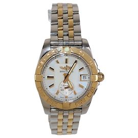 Reloj Breitling Galactic 36 mm en acero inoxidable y oro rosa 18K con nácar blanco