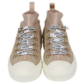 Sneaker alte Walk'N'Dior in maglia Cannage beige Christian Dior