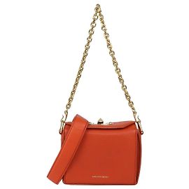 Alexander Mcqueen Box Schultertasche aus orangefarbenem Leder