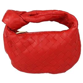 Bottega Veneta Mini Jodie Hobo in pelle Intrecciato rossa