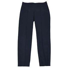 Pantalones de pierna recta Loro Piana en mezcla de algodón azul marino