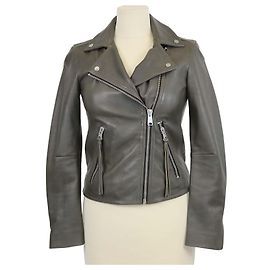 Veste Biker Dalby en cuir Army Green All Saints