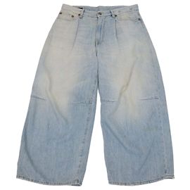 Pantalones Crop Wide Leg R13 Toni Blue Denim