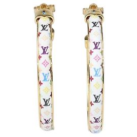 Louis Vuitton x Takashi Murakami Toile Gold Tone Creolen
