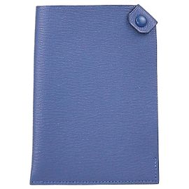 Hermès Hermes Bleu Chevre Mysore Leather Tarmac Passhalter