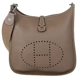 Hermès Borsa Hermes Evelyne III PM in pelle Clemence Etoupe