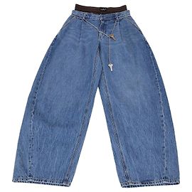 Alexander Wang Baggy-Hose aus blauem Denim