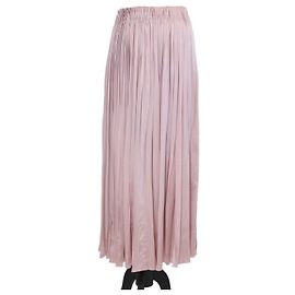 Gonna maxi plissettata in raso rosa Prada