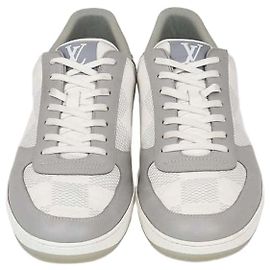 Sneaker basse Rivoli in pelle Damier bianca/grigia Louis Vuitton