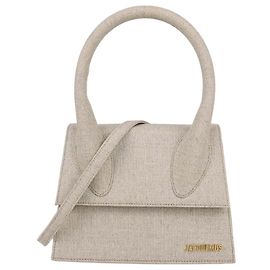 Borsa a mano Jacquemus Grand Le Chiquito in tela beige