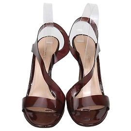 Sandali Slingback Metropolis in PVC bordeaux Gianvito Rossi