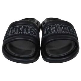 Sandali slide LV Bliss in pelle nera Louis Vuitton