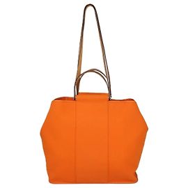 Hermès Borsa Tote Hermes Cabas GM in tela arancione