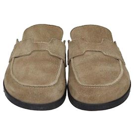 Hermès Mules Hermes Go in camoscio beige