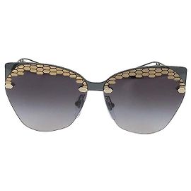 Bulgari Gafas de sol Bvlgari Cat Eye irregulares degradadas Negro/Oro
