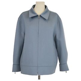 Giacca con zip Valentino in lana vergine grigia