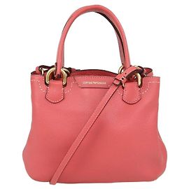 Emporio Armani kleine Tote aus rosa Leder