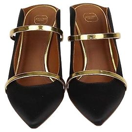 Autre Marque Mules Maureen en satin noir Malone Soulier