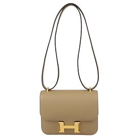 Hermès Hermes Poussiere Mini Constance Tasche aus Epsom-Leder