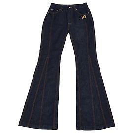Pantalones acampanados de denim azul oscuro Dolce & Gabbana