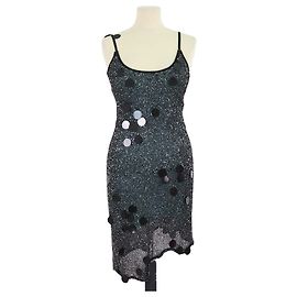 Autre Marque PH5 Mini-Strickkleid in Schwarz mit Polyester-Pailletten