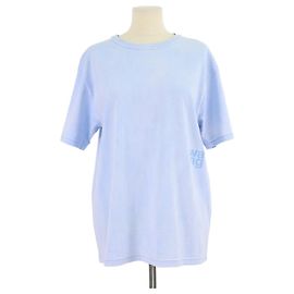 Autre Marque Alexander Wang.T T-Shirt mit Rundhalsausschnitt aus gewaschener Baumwolle in Hellblau