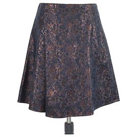 Gonna in jacquard con singola piega in misto poliestere blu navy/metallizzato 3.1 Phillip Lim