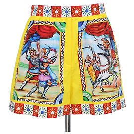 Calções Mini Dolce & Gabbana em Algodão com Estampa Caretto Multicolor