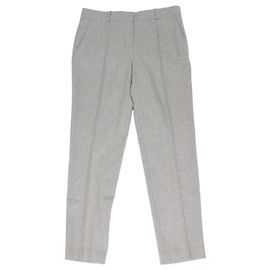Pantalon Loro Piana en cachemire gris, coupe droite