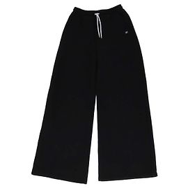 Céline Pantaloni jogger a zampa con coulisse in cotone nero Celine