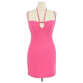 Blumarine Mini-Kleid in Rosa aus Viskosemischung mit Logo-Verzierung