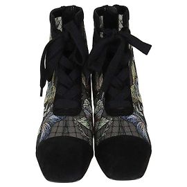 Botines Christian Dior Naughtily D de encaje negro y gamuza